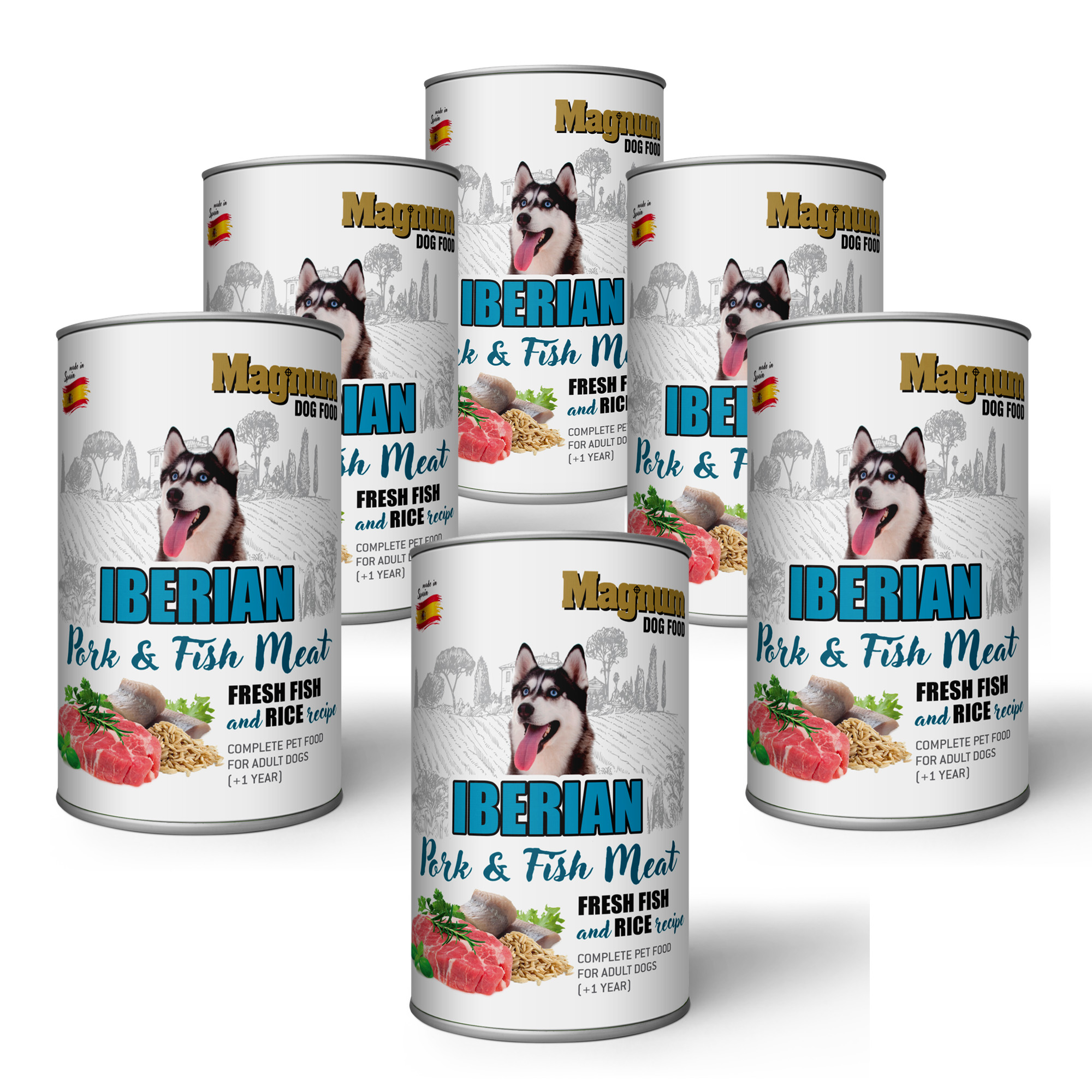 Magnum Iberian Pork & Fish Meat 400 g Balení: 5 + 1 ZDARMA