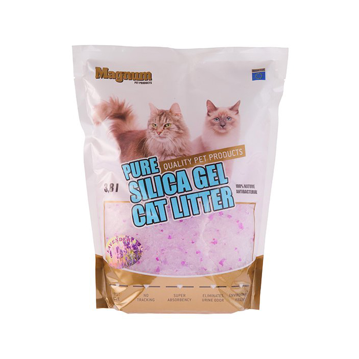 Magnum Pure Silica Gel Cat Litter Lavender Balení: 3,8 l