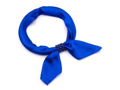 Šátek se sponkou Letuška Light - královsky modrý