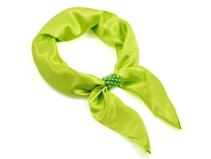 Šátek s bižuterií Letuška Light - jablkově zelený