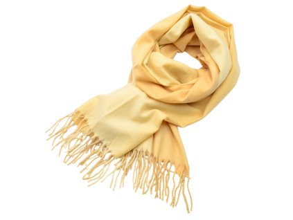 Teplá maxi šála - žlutá jednobarevná