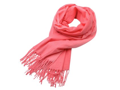 Velká korálově růžová šála