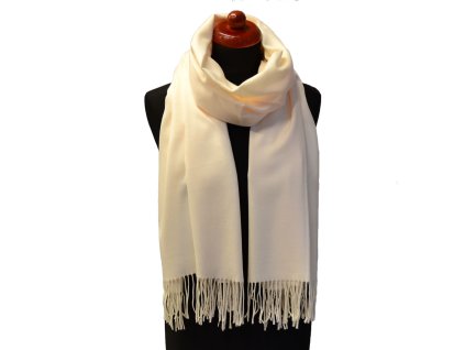 Šála kašmírová 69cz001k 01 bílá