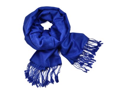 Šála zimní - královsky modrá