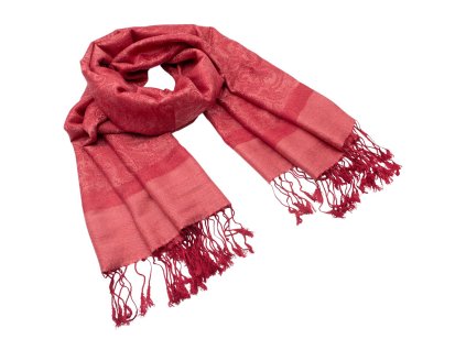 Šála teplá - sytě růžová