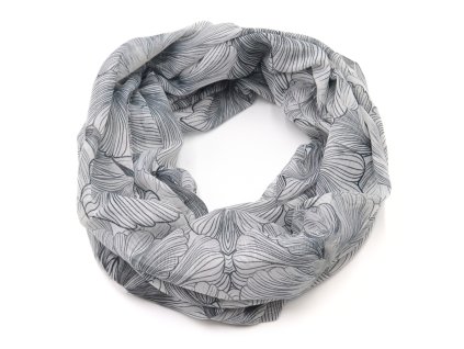 Tunelová šála - černobílá se vzorem