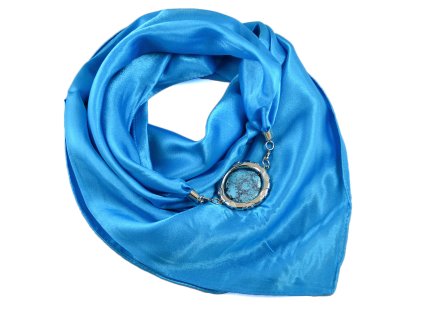 Šátek s bižuterií Stella - modrý
