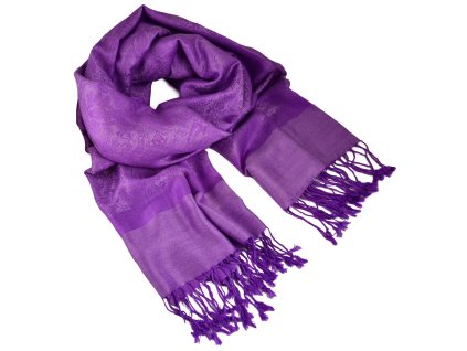 Šála zimní - fialová