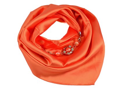 Šátek s bižuterií Stella - oranžový