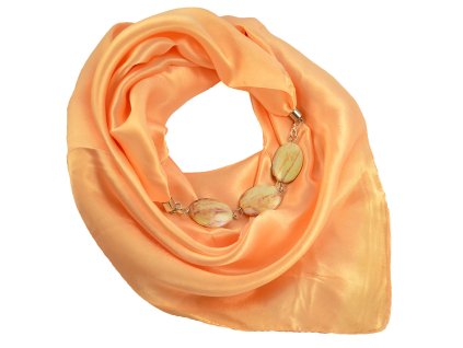 Šátek s bižuterií Stella - meruňkový