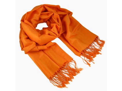 Šála zimní - oranžová