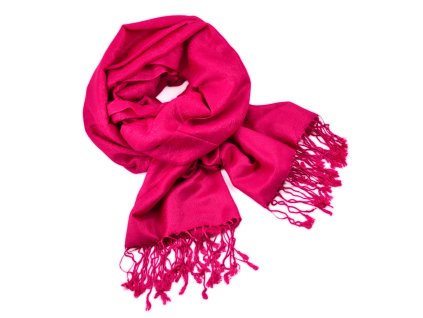Šála zimní - fuchsiová jednobarevná