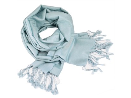 Šála zimní - světle modrá