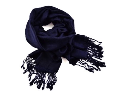 Šála zimní - tmavě modrá