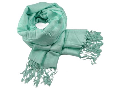 Šála zimní - mentolová