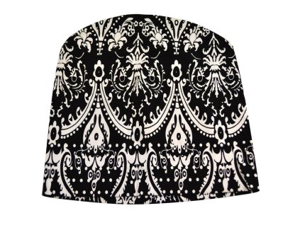Čepice beanie - černobílá s potiskem