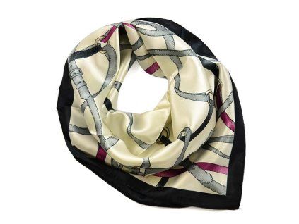 Satek satenovy 63sk009 03 cernobily s potiskem