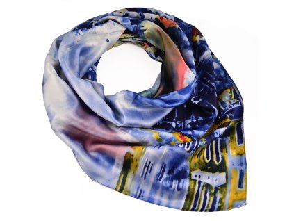 Velký čtvercový šátek 63sv009 30.02a modrý