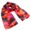 Šála vzdušná - červená s abstraktním potiskem