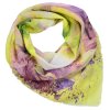 Velký šátek - žluto-fialový s potiskem