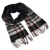 Teplá šála - černobílá kostkovaná