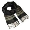 Teplá šála - černo-šedá kostkovaná