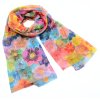 Šála klasická - barevná s květy