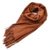 Šála kašmírová - hnědá jednobarevná