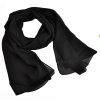 Šála vzdušná - černá jednobarevná