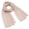 Šála vzdušná - béžová puntíkovaná
