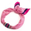 Šátek s bižuterií Letuška - růžovo-bílý