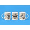 mockup featuring three 11 oz coffee mugs standing side by side 27889