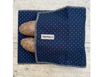 Chlebapsa - kapsa na chléb, tmavě modrá sváteční  MagsBags.cz