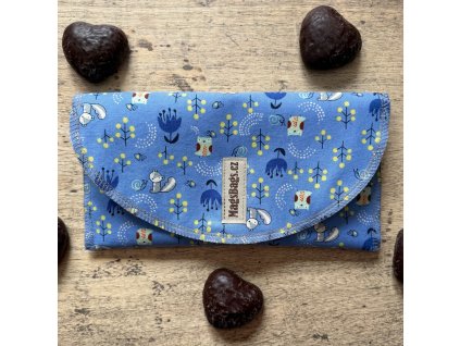 Limitka zima 2026 - velká svačinková kapsa, modrá retro MagsBags.cz