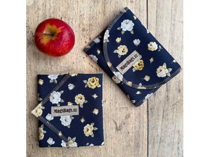 Sada malé kapsy a ubrousku, modré anglické růže MagsBags.cz