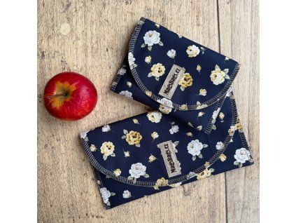 Sada velké a malé kapsy, modré anglické růže MagsBags.cz