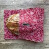 Chlebapsa - kapsa na chléb, červená s bílou květokresbou