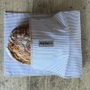 Chlebapsa - kapsa na chléb, bílá s béžovými pruhy MagsBags.cz