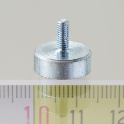 1120 magneticka cocka se stopkou pr 13 x vyska 4 5 mm s vnejsim zavitem m3 delka zavitu 7 mm