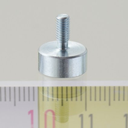 1144 magneticka cocka se stopkou pr 10 x vyska 4 5 mm s vnejsim zavitem m3 delka zavitu 7 mm