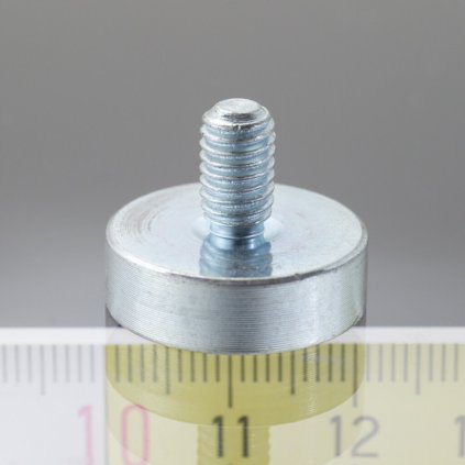 1153 magneticka cocka se stopkou pr 20 x vyska 6 mm s vnejsim zavitem m6 delka zavitu 10 mm
