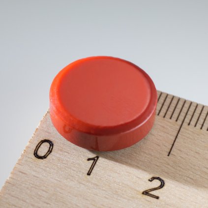 Barevný magnet kulatý pr.16x5 červený (Počet kusů 1 ks)