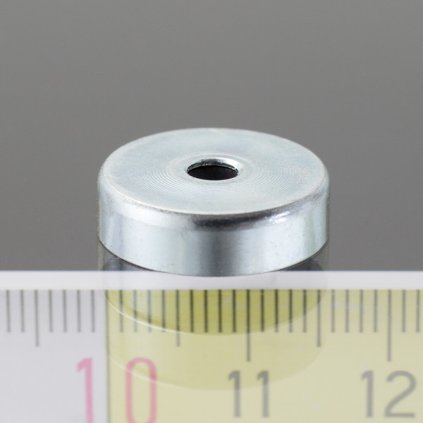 1492 magneticka cocka pr 16 vyska 4 5 mm vnitrni dira pro sroub se zapustnou hlavou pr 3 5 mm