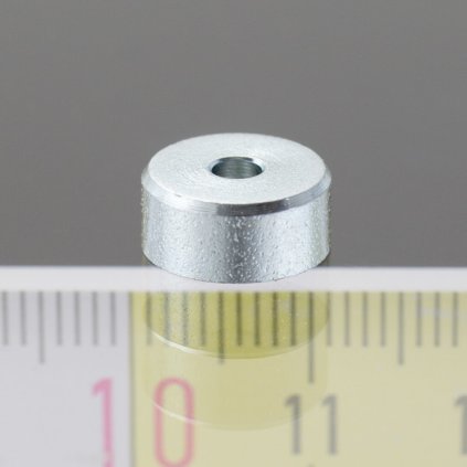1507 magneticka cocka pr 10 vyska 4 5 mm vnitrni dira pro sroub se zapustnou hlavou pr 2 6 mm