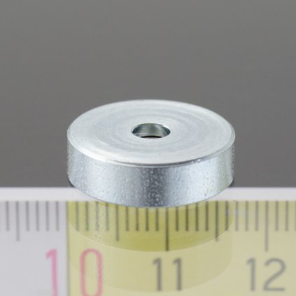 1513 magneticka cocka pr 16 vyska 4 5 mm vnitrni dira pro sroub se zapustnou hlavou pr 3 5 mm