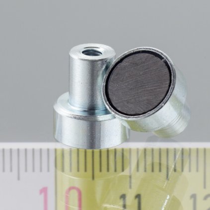 1528 magneticka cocka se stopkou pr 10 x vyska 4 5 mm s vnitrnim zavitem m3 delka zavitu 7 mm