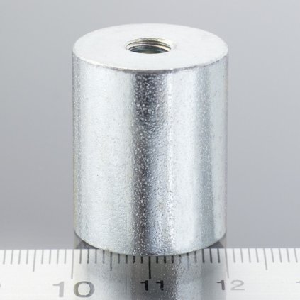 1603 magneticka cocka valcova pr 20 x vyska 25 mm s vnitrnim zavitem m6 delka zavitu 9 mm