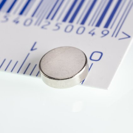 Neodymový magnet válec pr.7x2 N 80 °C, VMM10-N50 (Počet kusů 1 ks)