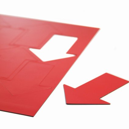 4660 magneticky symbol sipka velka 8 ks a4 cervena