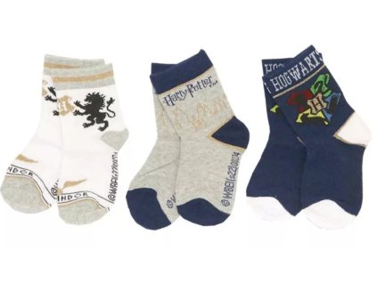 10601 Ponožky detske Harry Potter, modre Hogwarts